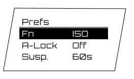 Prefs Menu
