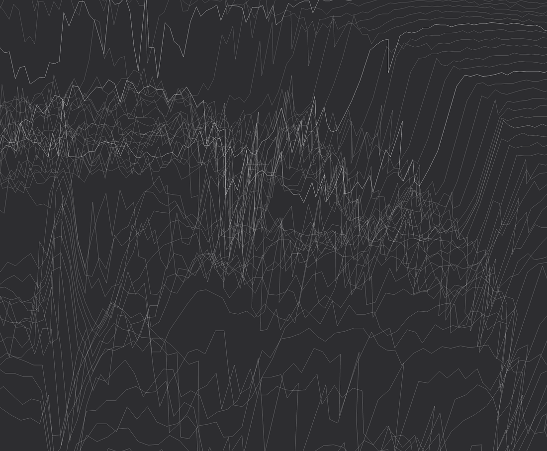 The sensor signal as a field of light — 3D ridgelines