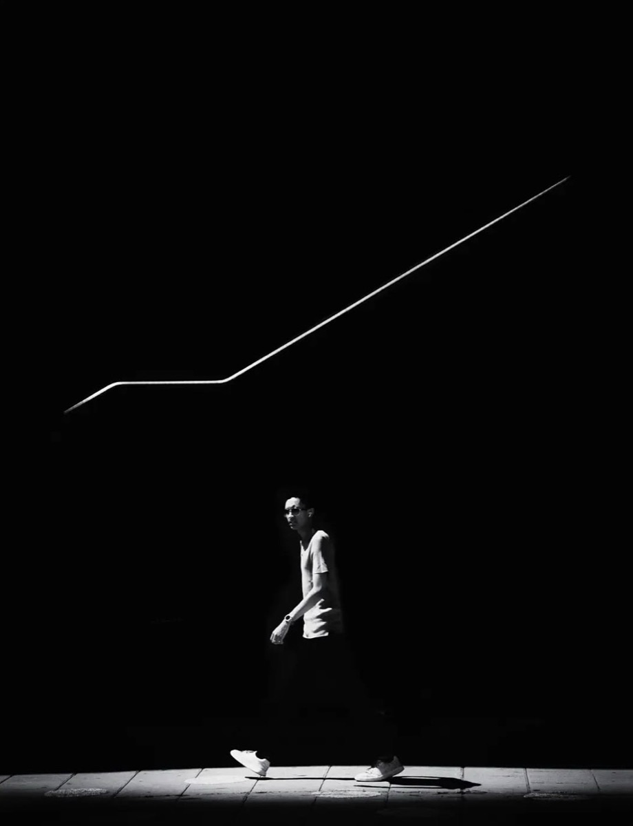 A single line of light